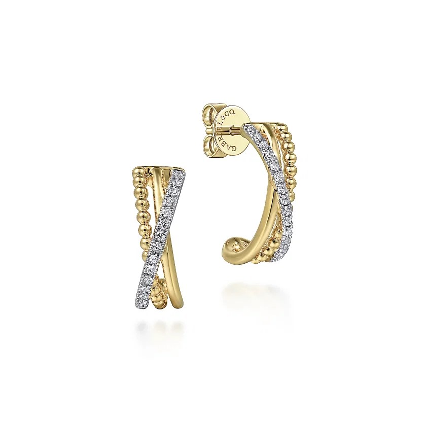 boucles d'oreilles en or jaune gabriel & co - eg15022y45jj - Gabriel & co