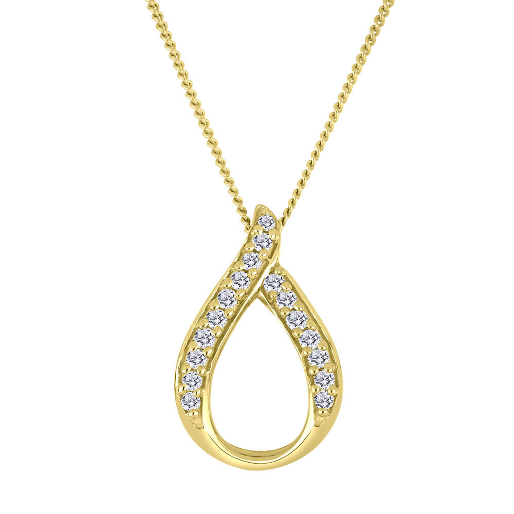 Collier or 10kt et dia. lab. - lxg3433/p - Beverly Hills Jewellers
