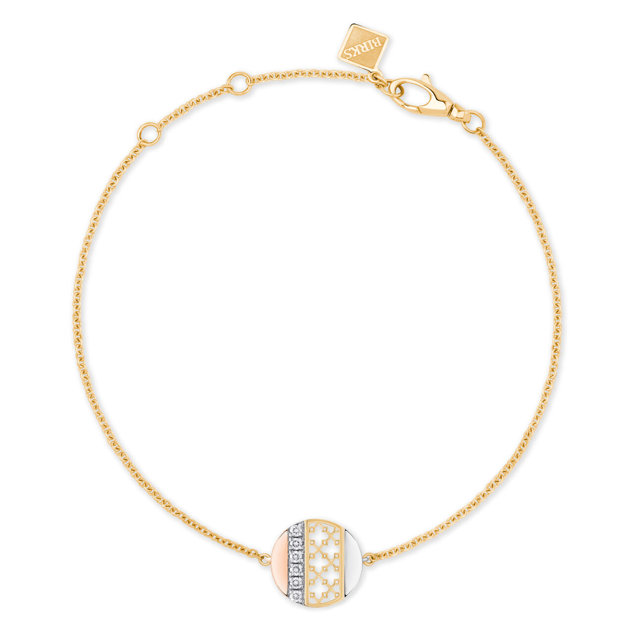 Birks Dare to Dream ® Bracelet type disque en diamants, trio d'or - 450018080042 - Birks