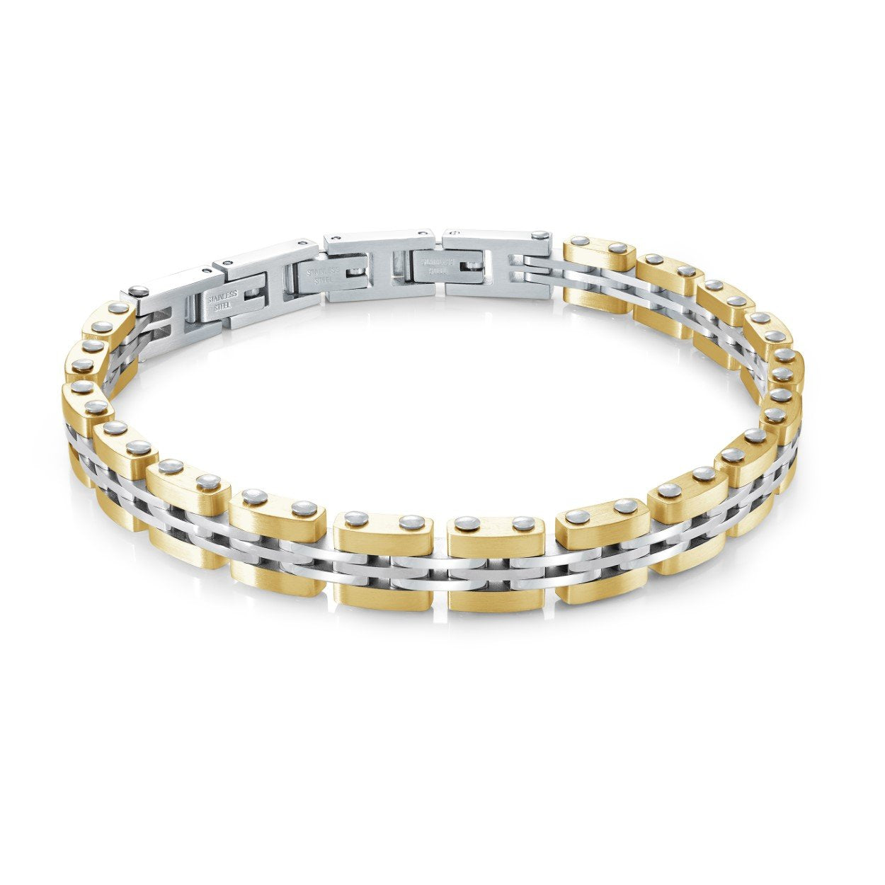Bracelet en stainless 2 tons - smb869-wy - 