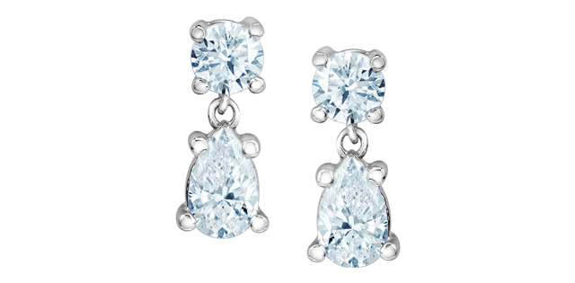 boucles d'oreilles dia. lab. 0.75CT VS 10KT - LU20160W/75-10 - Corona Company