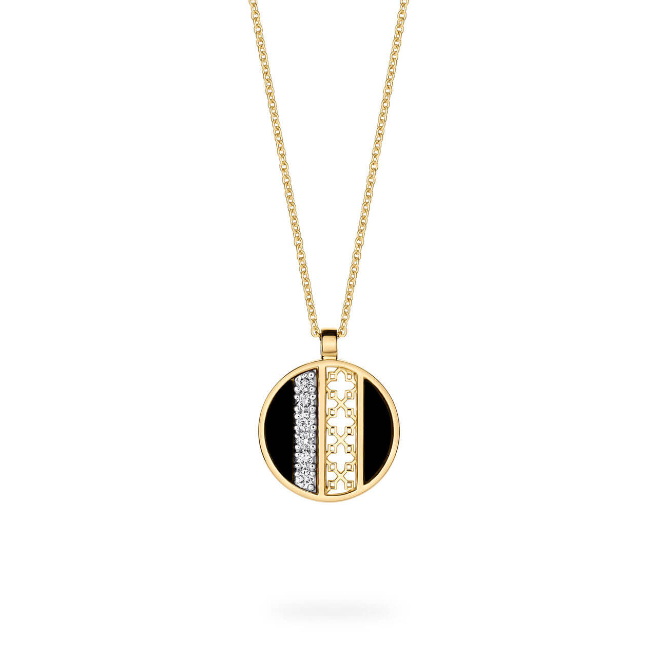 Birks Dare to Dream Pendentif médaillon en onyx et diamants - 450018504289 - Birks