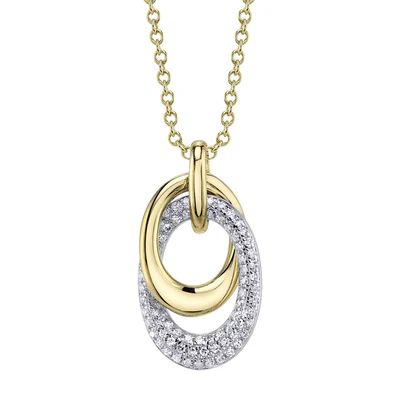 Collier Shy or 14kt avec 0.17cts de diamants - sc55027681 - 