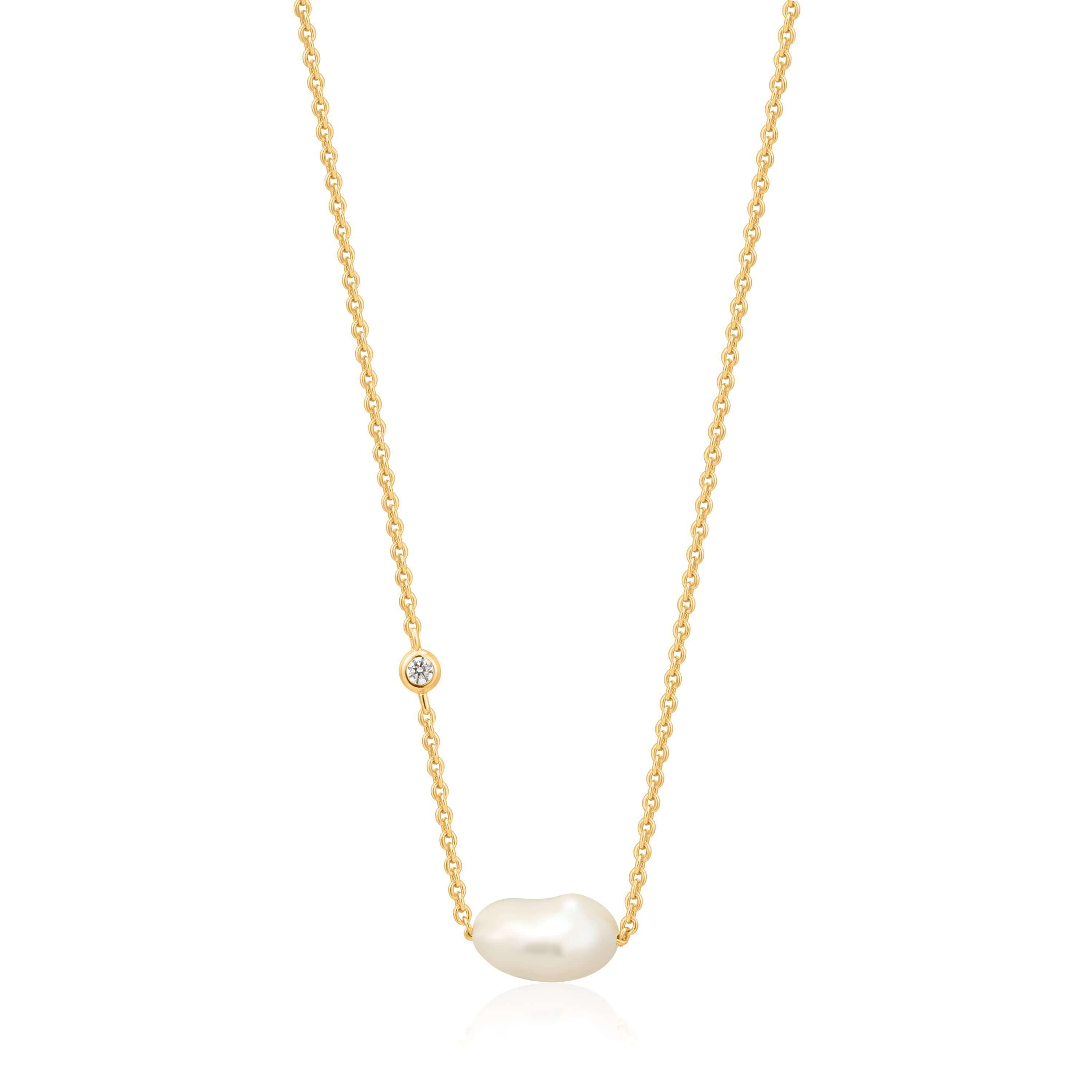 Collier Ania Haie or avec perle 