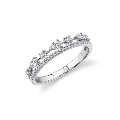Jonc or 14kt et diamants - SC55021924 - 