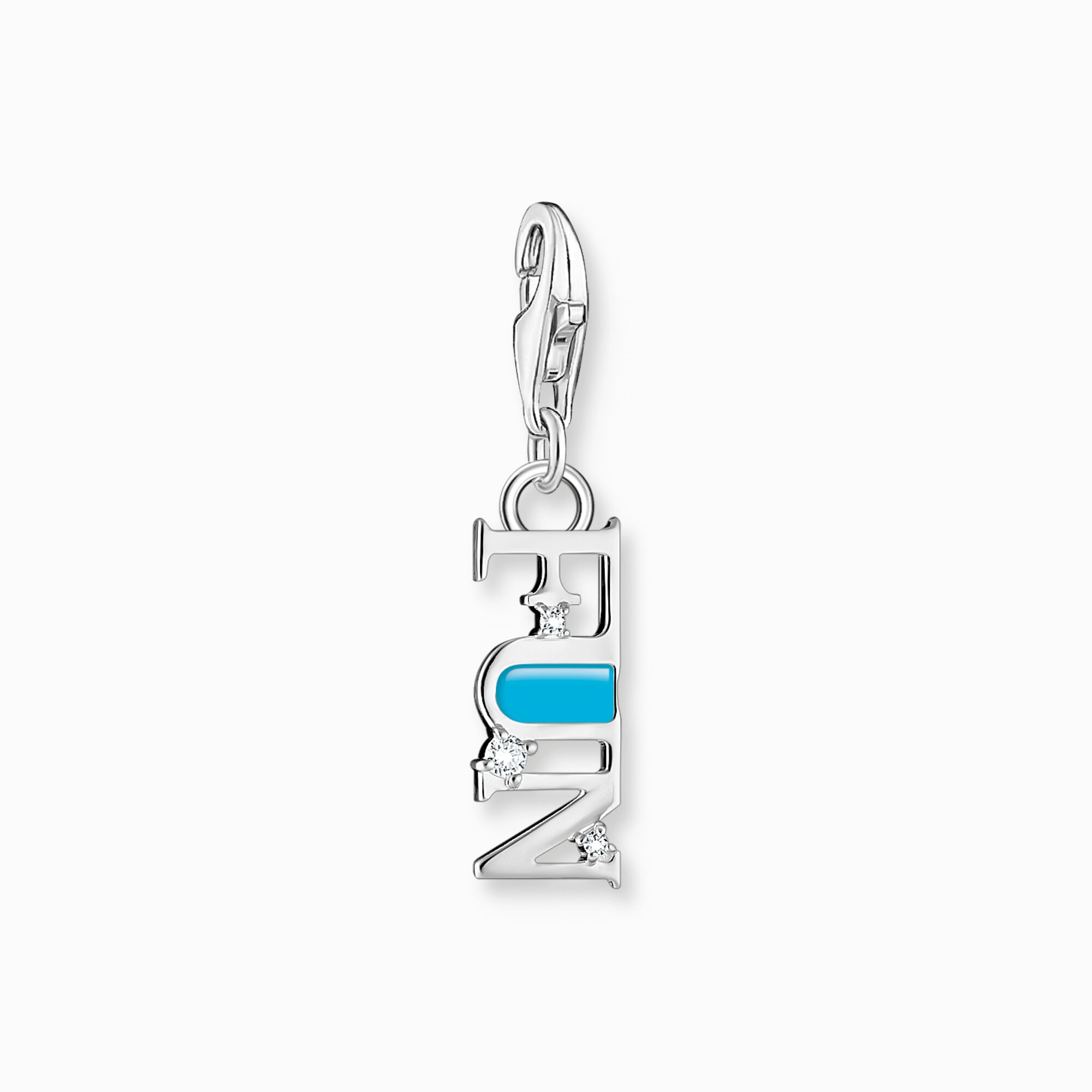 pendentif charm fun avec pierres blanches argent - t2009-041-17 - Thomas Sabo