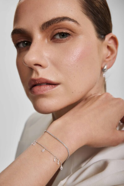 Bracelet Ania Haie argent et crystal pendant - b078-01h - Ania Haie