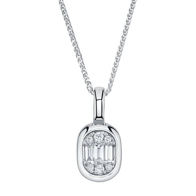 Collier Shy or 14kt avec 0.1ct de diamants - b22001012v4 - 