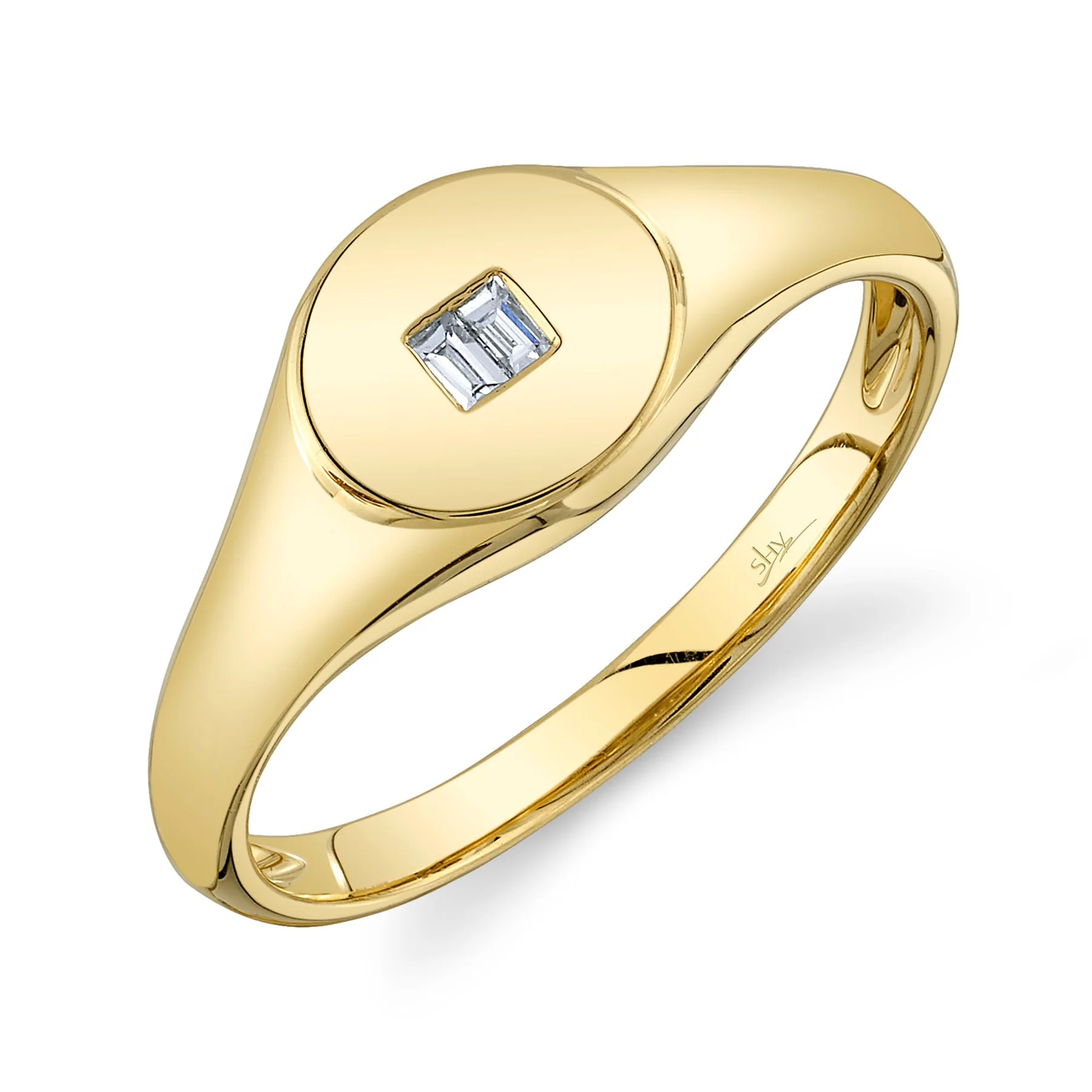 Bague or jaune 14kt 5pts de diamants - sc55024215 - 