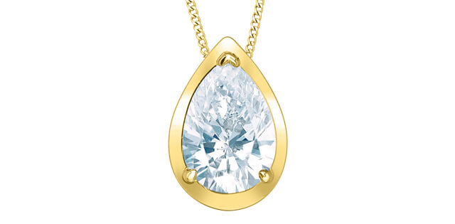 Chaine pendentif dia. lab. 0.50ct VS 10KT - p4711/50cx-10 - Corona Company
