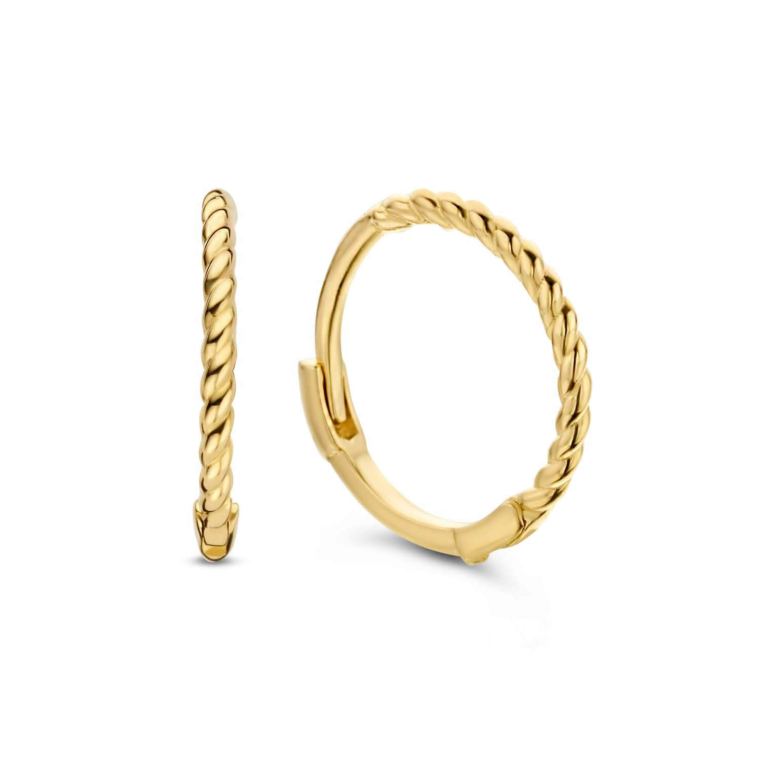 Twist Créoles 10mm - or 14 carats - jke20.040 - Jackie 14kt