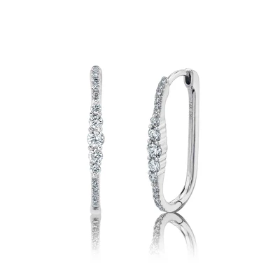 Boucles d'oreilles or 14kt avec 0.29cts de diamants - sc55022230h0.80 - 