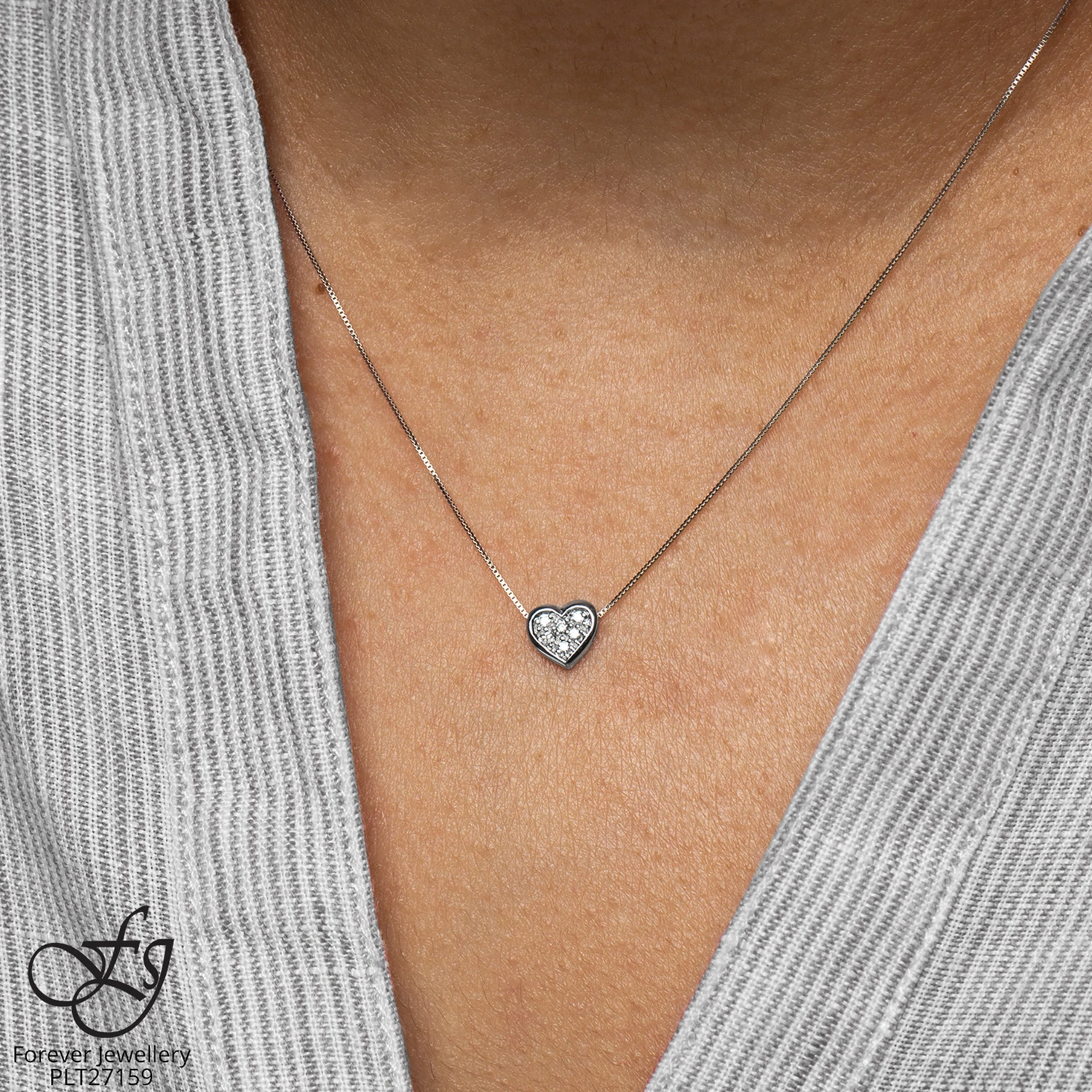 CHAINE et pendentif diamants - CH322 - Forever Jewellery