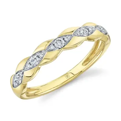 Jonc or 14kt et diamants - SC55029767RD - 