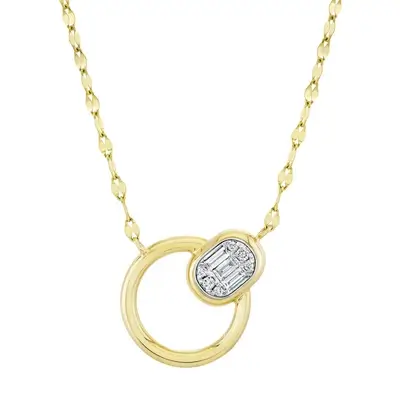 Collier Shy or 14kt et diamants - b22001232v5 - 