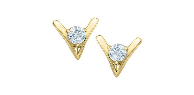 boucles d'oreilles dia. lab. 0.50ct VS 10KT - e4734/50-10 - Corona Company