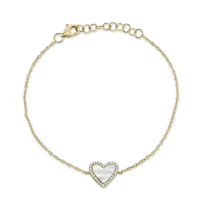 Bracelet or 14kt, diamants et nacre de perles - sc55019154 - 