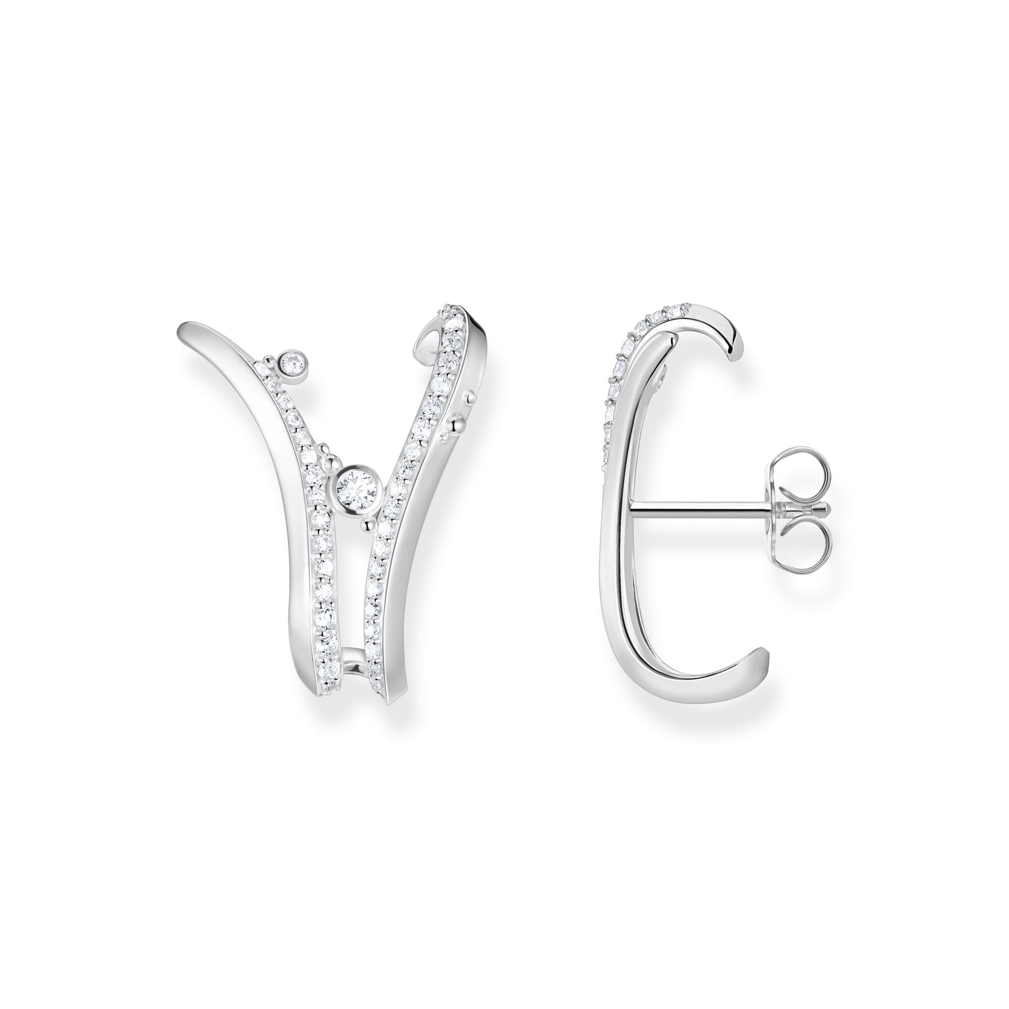 Boucle d'oreilles thomas Sabo Vague avec pierres - E3285 - Thomas Sabo