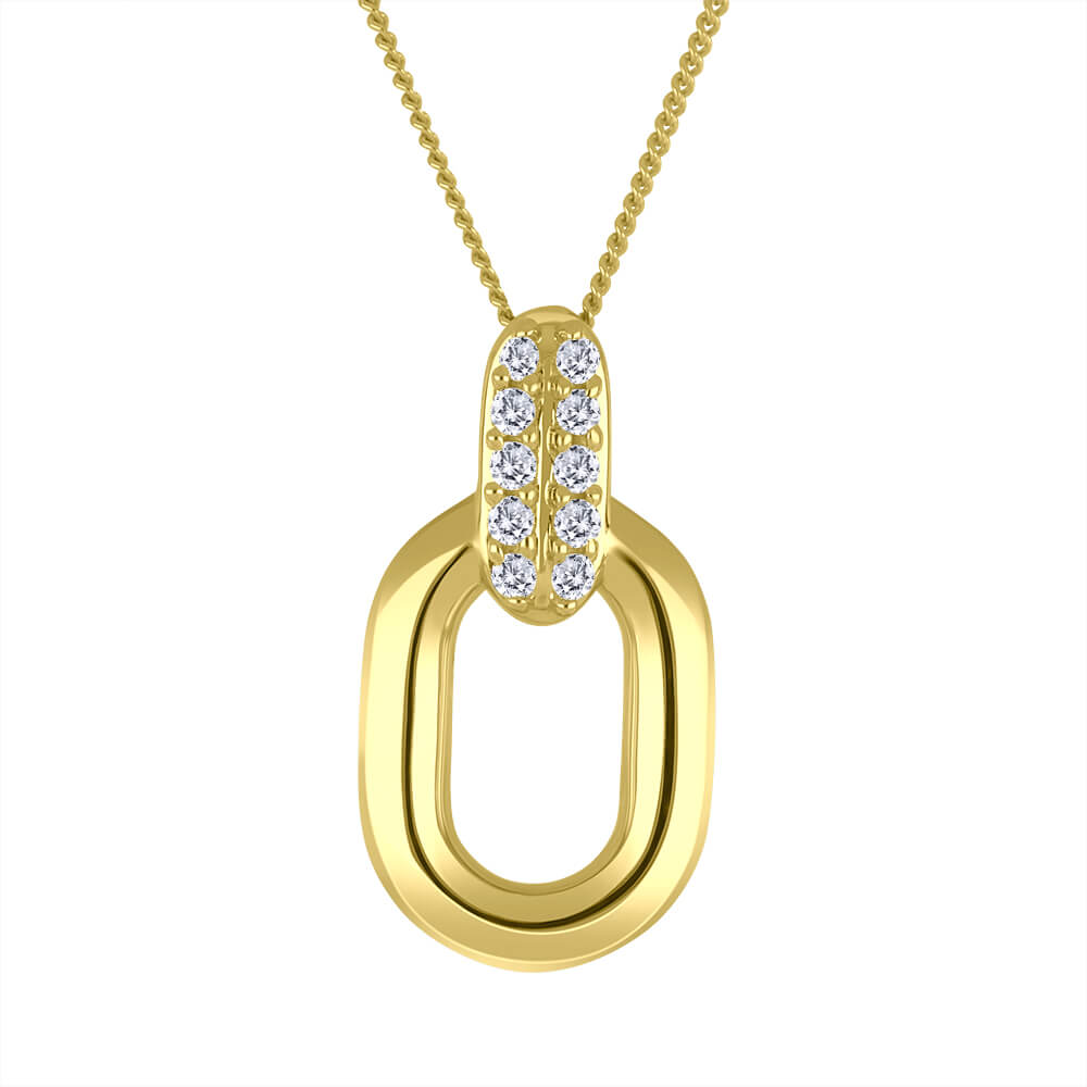Collier or 10kt et dia. lab. - lxg037/p - Beverly Hills Jewellers