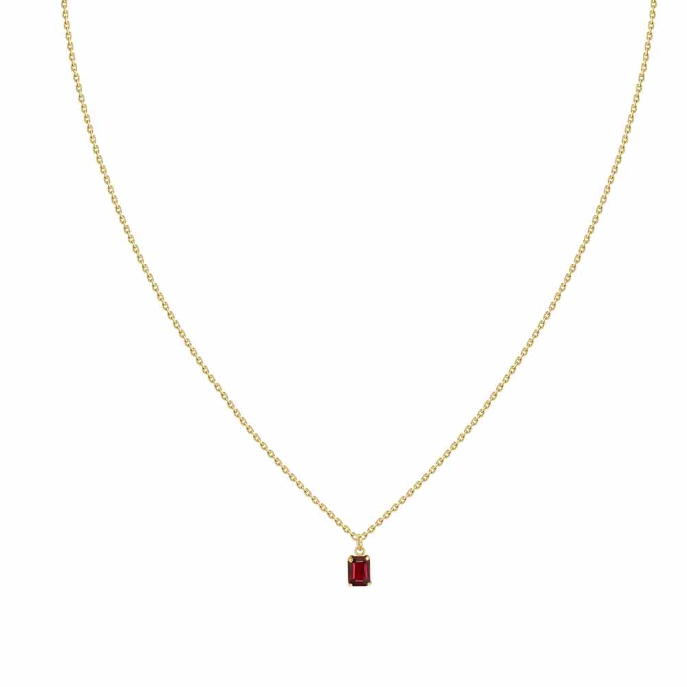 Pendentif or jaune 18kt et rubis naturel