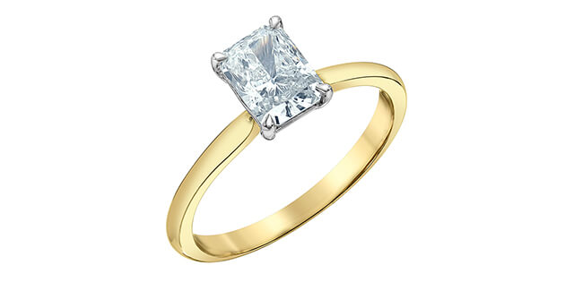 Solitaire en or et diamant lab. - 10184yw/100 - Corona Company