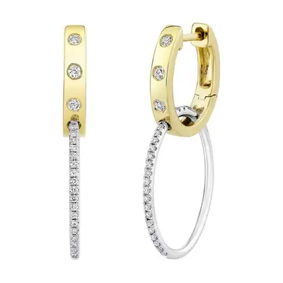 Boucles d'oreilles or 14kt et diamants - sc55029687 - 