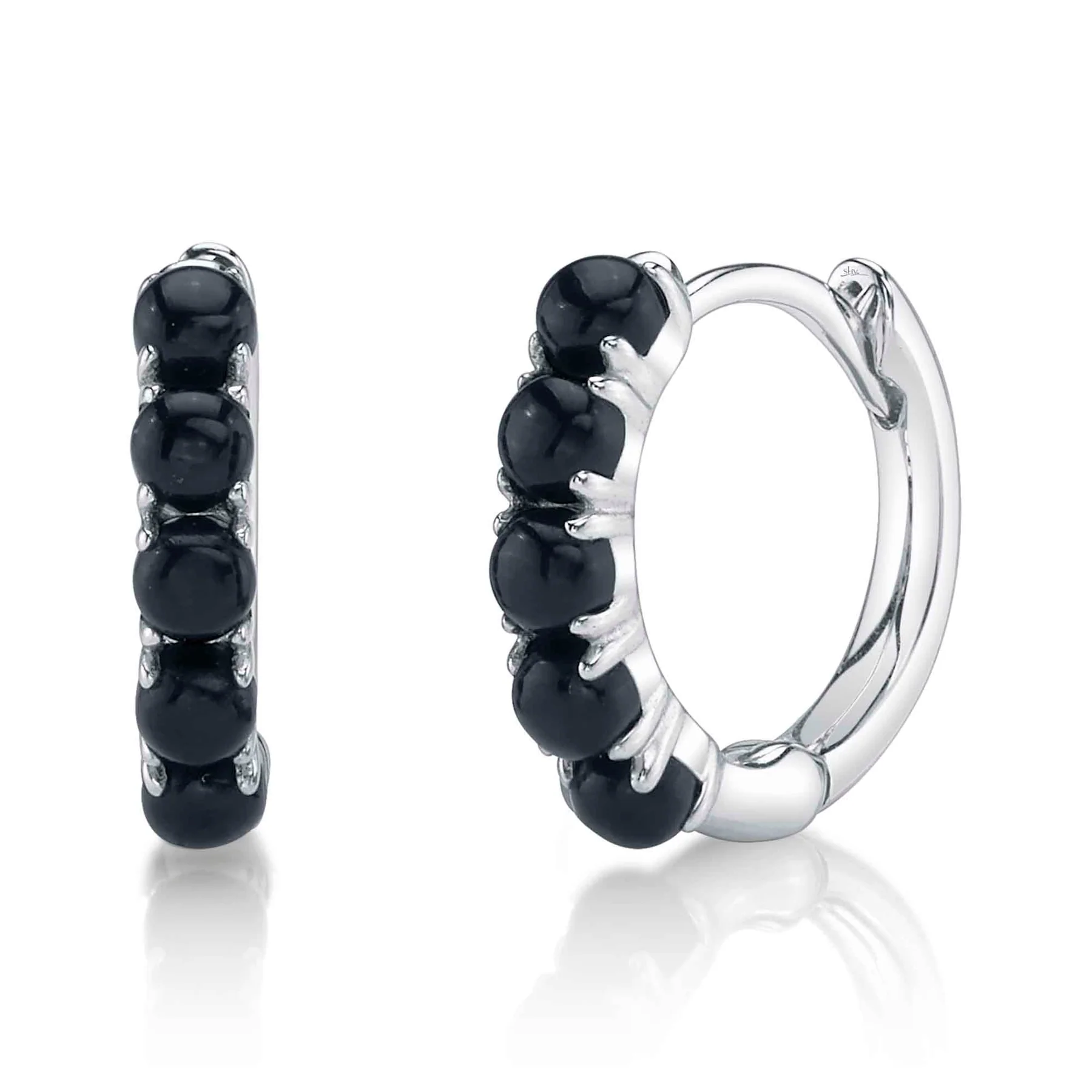 Boucles d'oreilles or 14kt et onyx - SC55027202 - 
