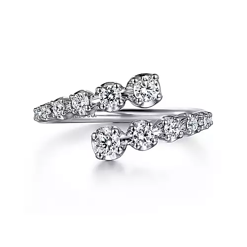 bague or 14kt et diamants - lr52422w45jj - Gabriel & co