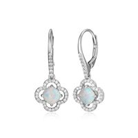 Boucle oreilles Charles Garnier argent cz et opaline - r2qoj0396g - Charles Garnier
