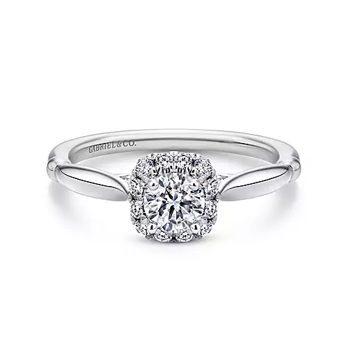 bague solitaire or blanc 14kt avec diamants - er911074r1t44jj - Gabriel & co