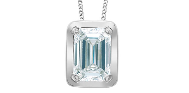 Chaine pendentif dia. lab. 0.50ct VS 10KT - p4691w/50cx-10 - Corona Company