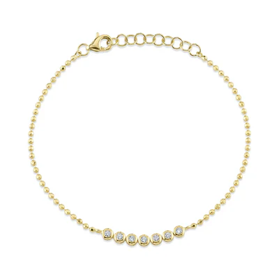 Bracelet Shy or 14kt avec 0.15cts de diamants - sc55025793 - 