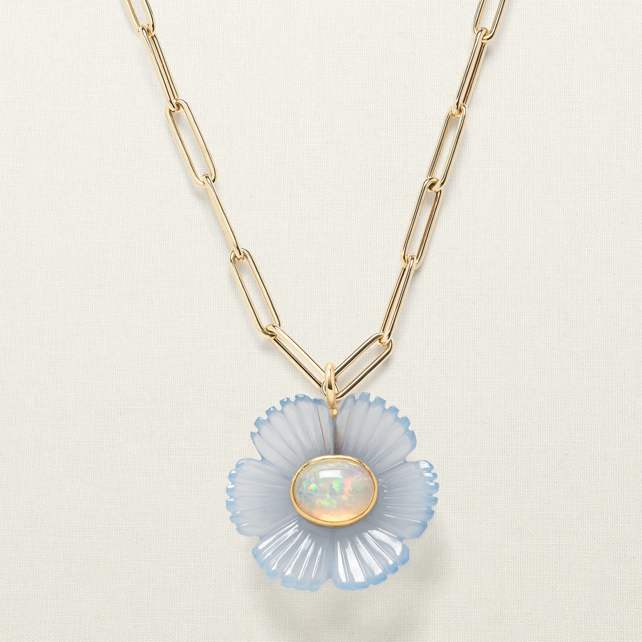 Collier pierres taillées à la mains or 14kt - exclusif22 - Nappert Metivier