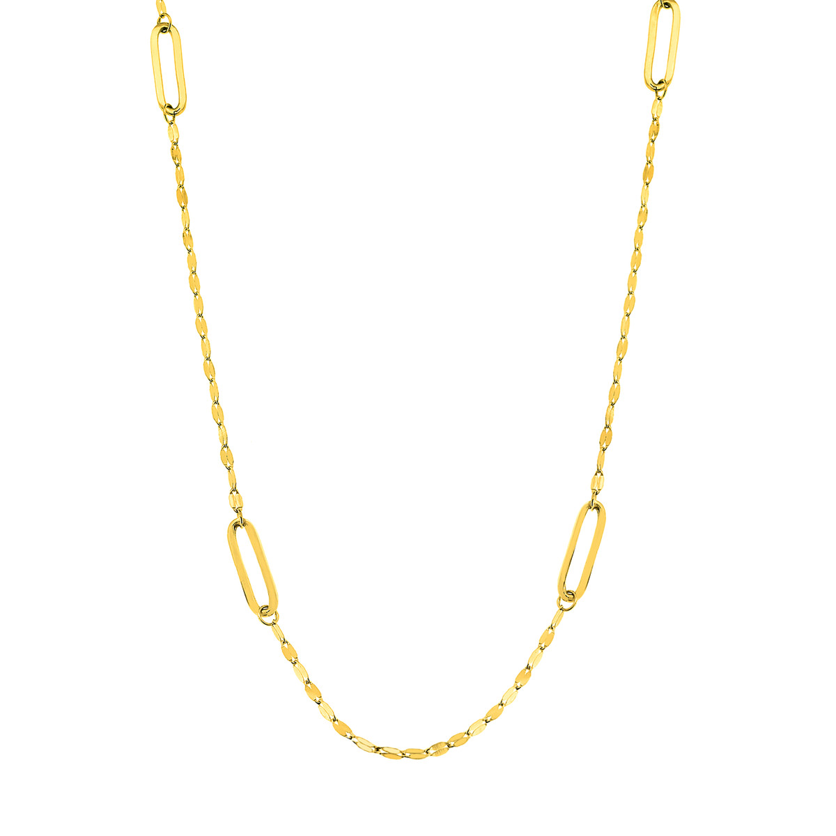 Chaine or jaune 14kt avec «paperclip» - mf037776-14y - Midas Chains