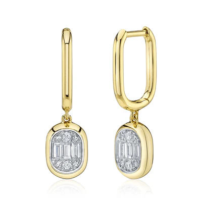 Boucles d'oreilles Shy or 14kt avec 0.2ct de diamants - b22001556v4 - 