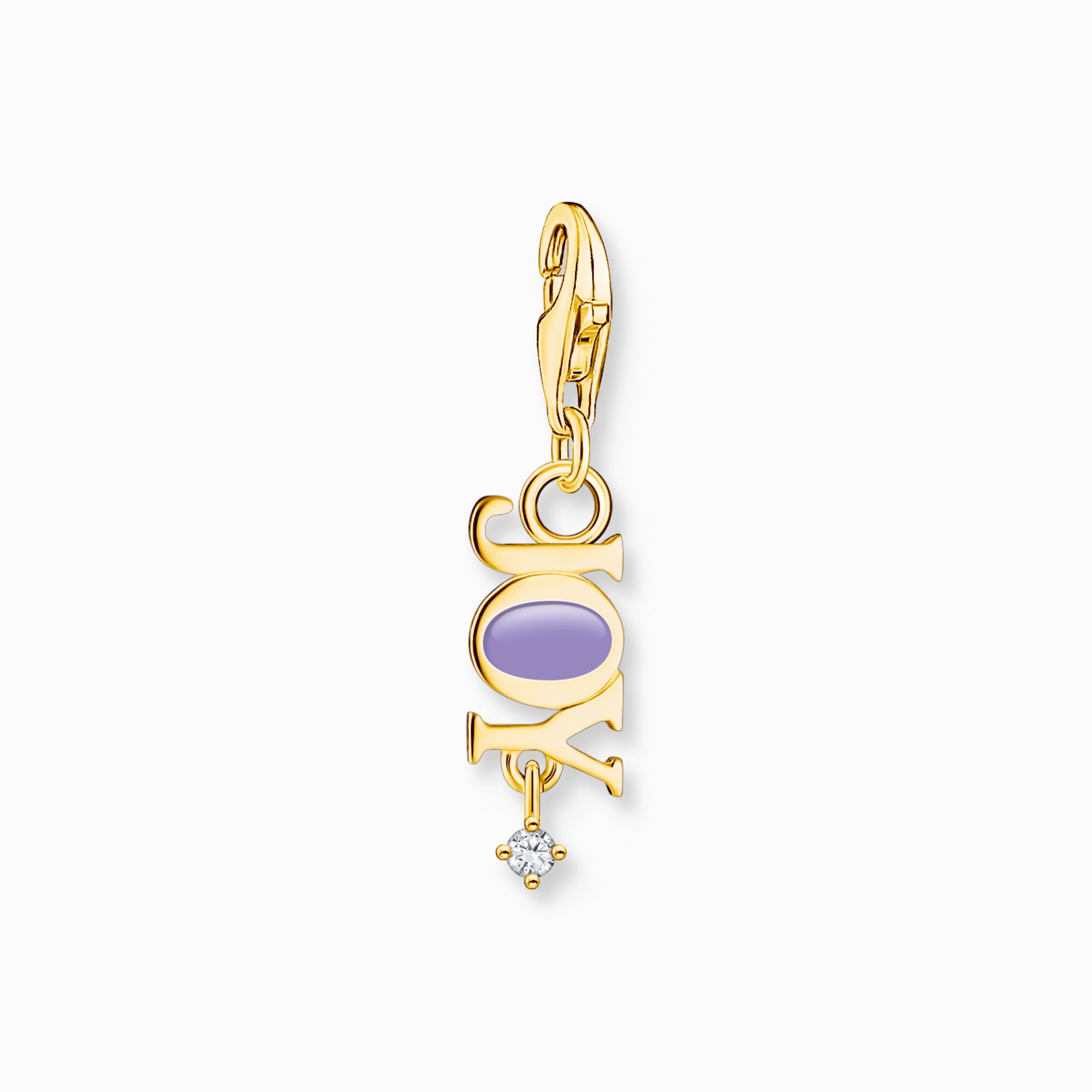 pendentif charm joy avec pierre blanche plaqué or - t2007-565-13 - Thomas Sabo