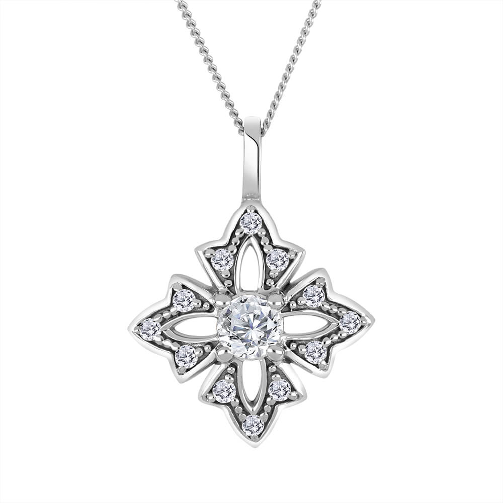 Collier or 10kt et dia. lab. - lxg040p/20 - Beverly Hills Jewellers