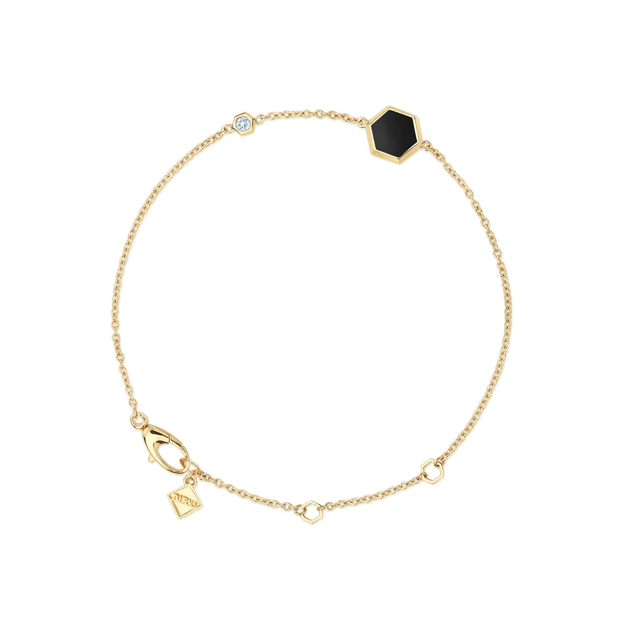 Birks Bee Chic MD Bracelet en or jaune avec onyx et diamants - 45001808186 - Birks