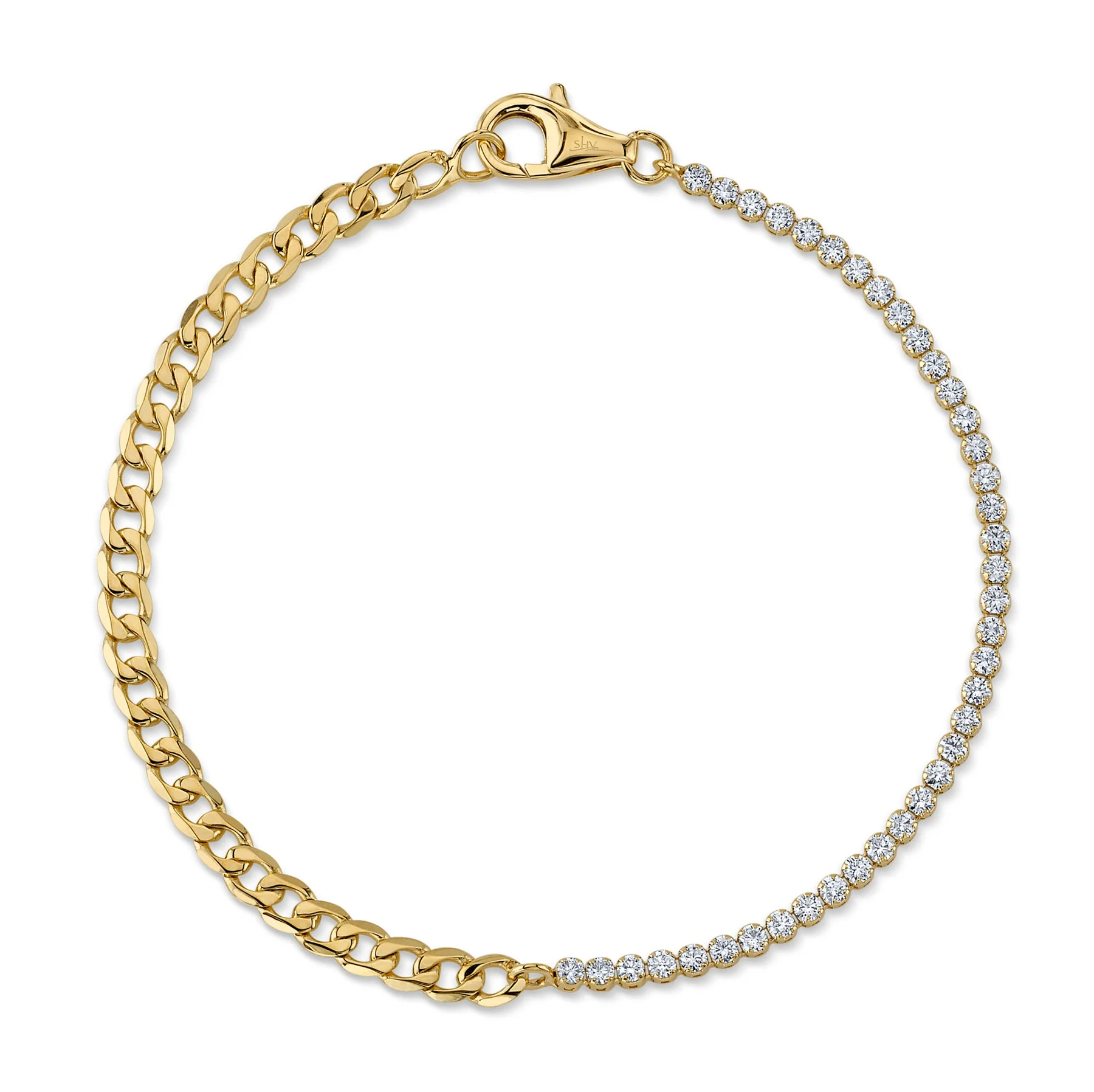 bracelet tennis 50/50 or jaune 14kt 0.83ct de diamants - sc55024342 - 