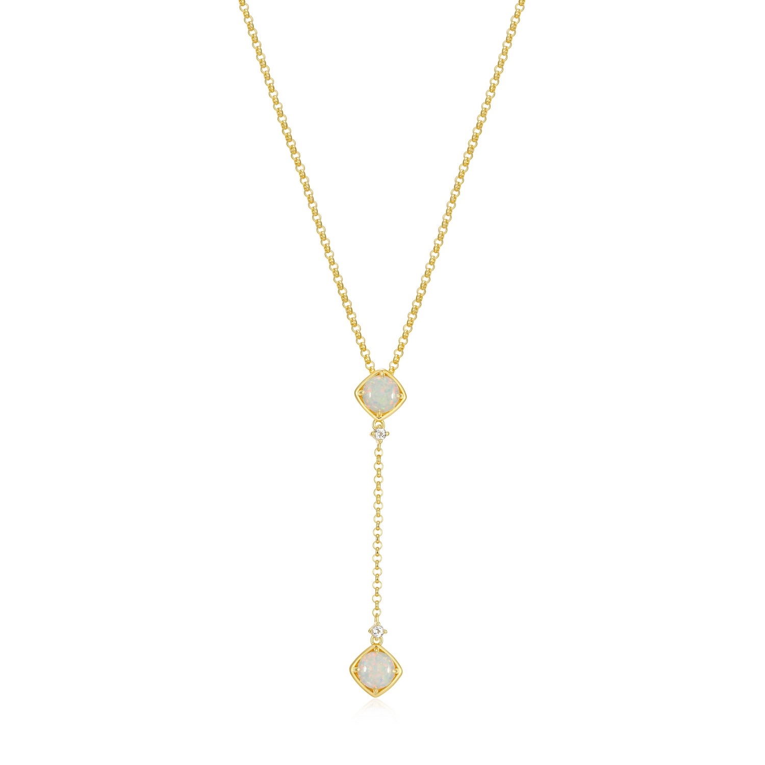 Collier ELLE « SWAY » opales, topazes blancs et placage d'or - 30LBZL9746 - Elle Jewelry
