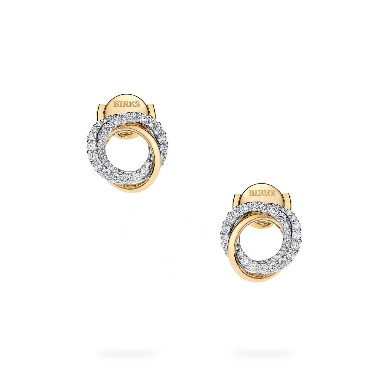 Birks Rosée du Matin Boucles d'oreilles circulaires en or jaune et diamant - 450017820922 - Birks