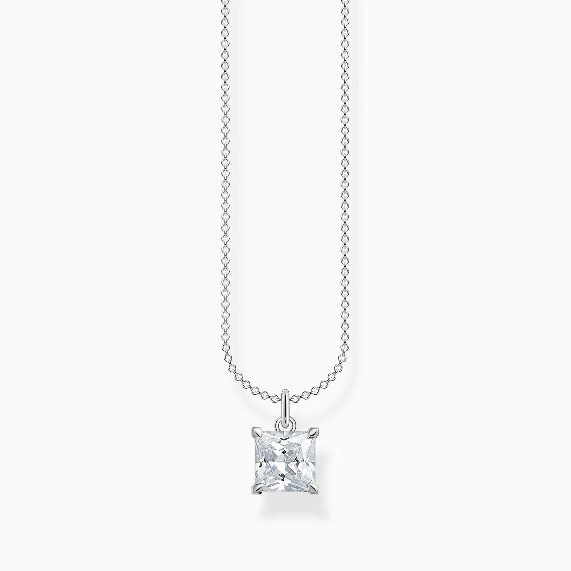 collier Thomas sabo pendentif avec pierre blanches argent