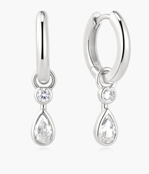 Boucles d'oreilles argent Ania Haie huggies et cz - e078-10h - Ania Haie