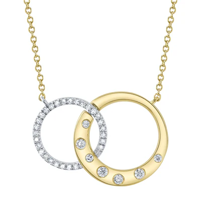 Collier Shy or 14kt avec 0,16cts de diamants - sc22009316 - 