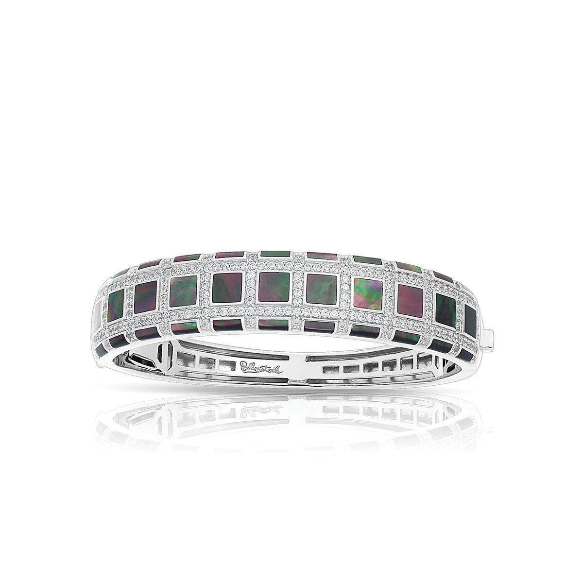 bracelet belle étoile nacre noir et argent - R1090 - Belle étoile