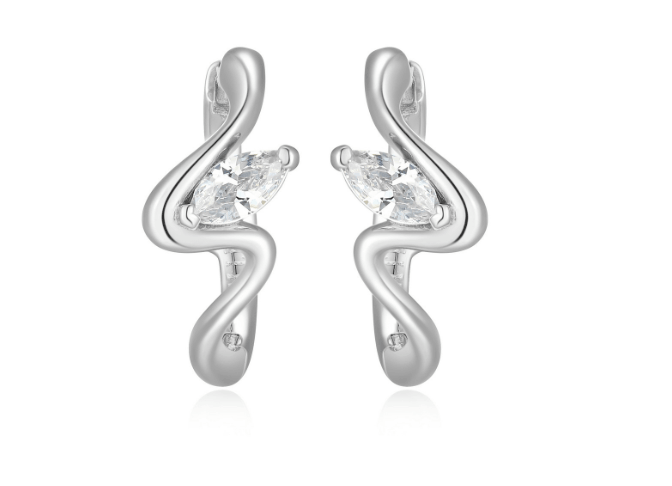 Boucle d'oreilles Elle argent et cz marquise - r2lcwd009n - Elle Jewelry