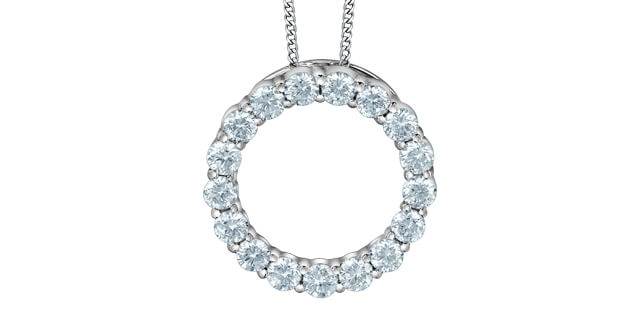 Chaine pendentif dia. lab. 0,50ct VS 10KT - p4737w/50c-10 - Corona Company