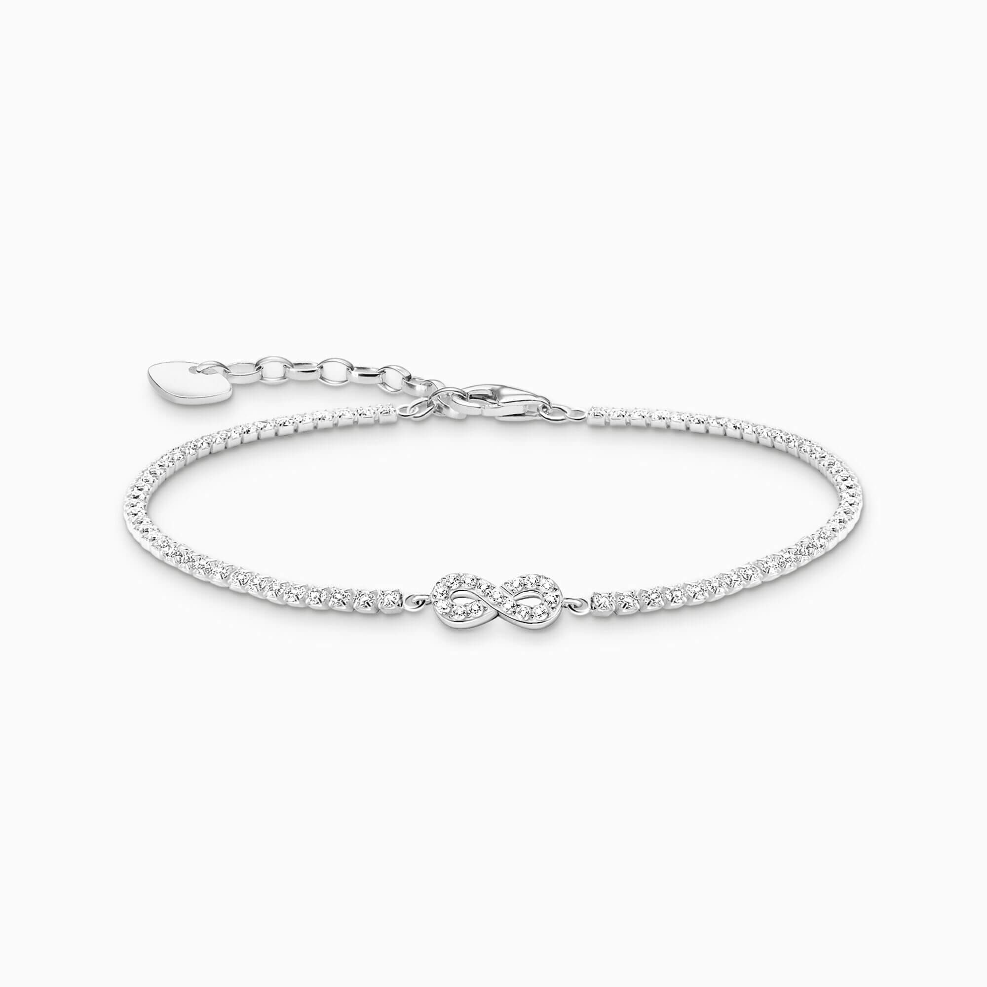 Bracelet tennis Infinity avec pierres blanches en argent - a2176-051-14-l19v - Thomas Sabo