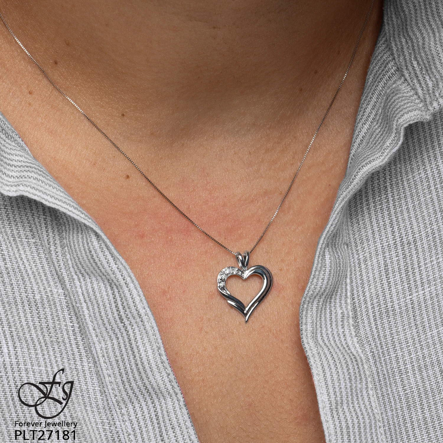 CHAINE et pendentif en diamant - CH329 - Forever Jewellery