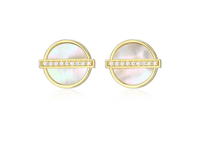 Boucles d'oreilles Elle or cz et nacre de perle - 32lcvga958 - Elle Jewelry